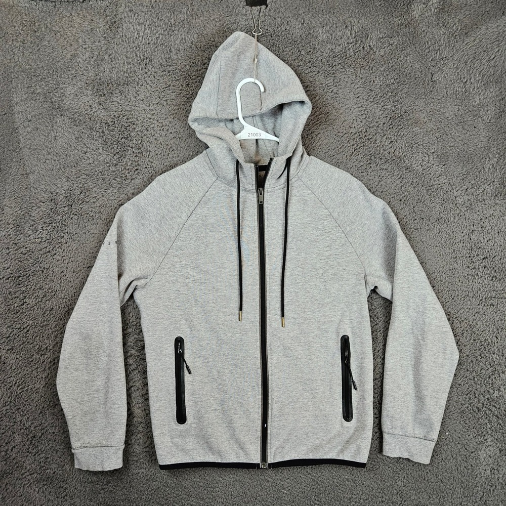 Tesla Women Gray Full Zip Hoodie Jacket Size Medium Tech‎ Athleisure